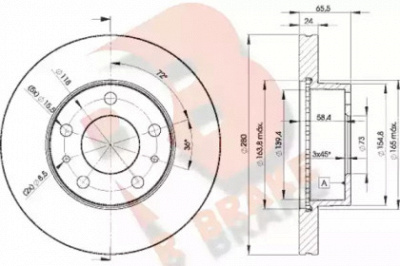 R BRAKE 78rbd24681 -  Тормозной диск